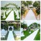 White Wedding Aisle Runner for Wedding Ceremony 50 Feet Elegant Carpet Event Party Decoration Ceremony Runner, White Leaf Imprint